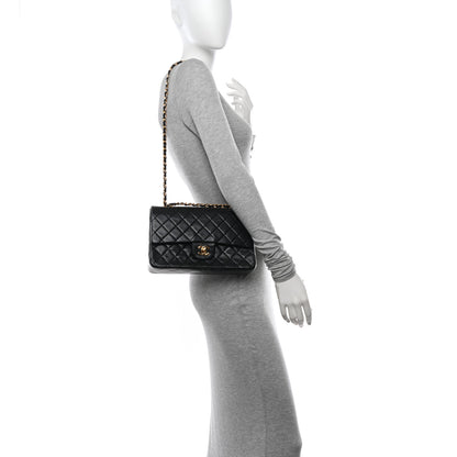 Chanel Lambskin Quilted Medium Double Flap Black 3 of 10