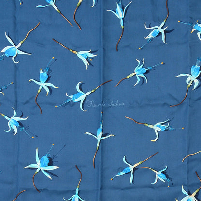 Hermes Silk Fleurs De Fuchsia Scarf 90 1 of 8