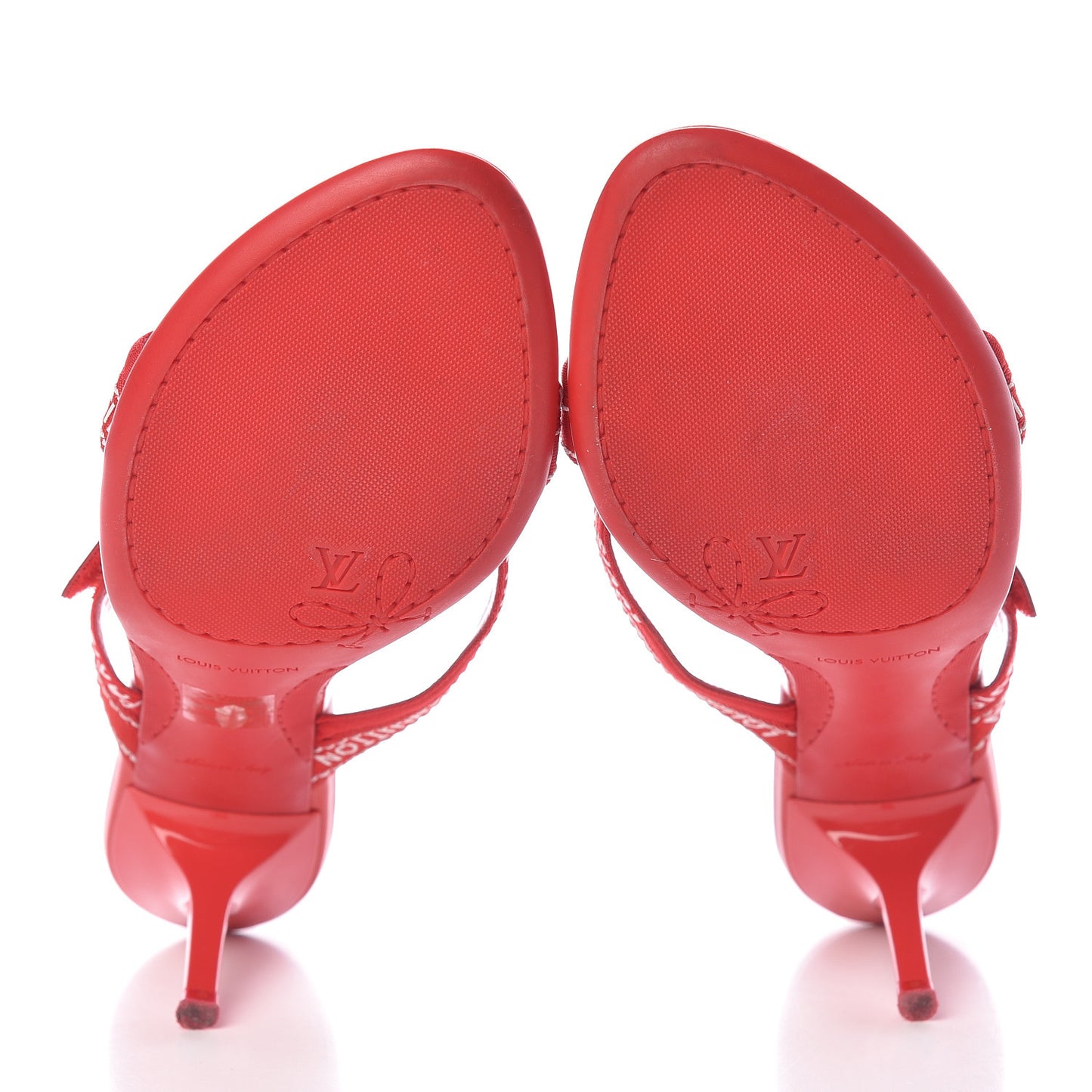 Patent Ribbon Slide Sandal 38.5 Red
