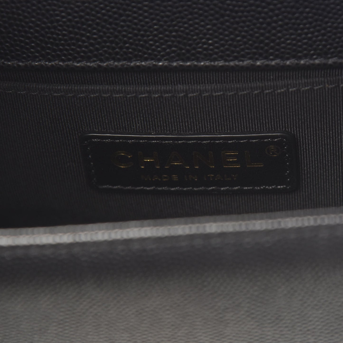 Caviar Quilted Small Boy Flap Black