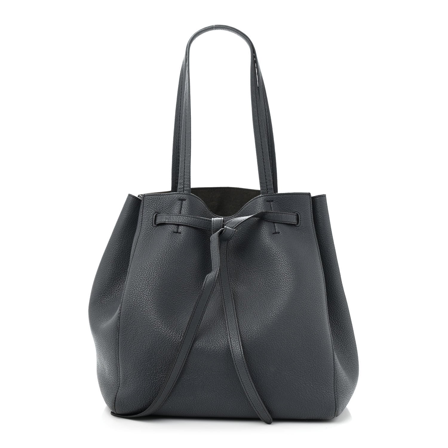 Celine Soft Grained Calfskin Small Belt Cabas Phantom Slate 1 of 13