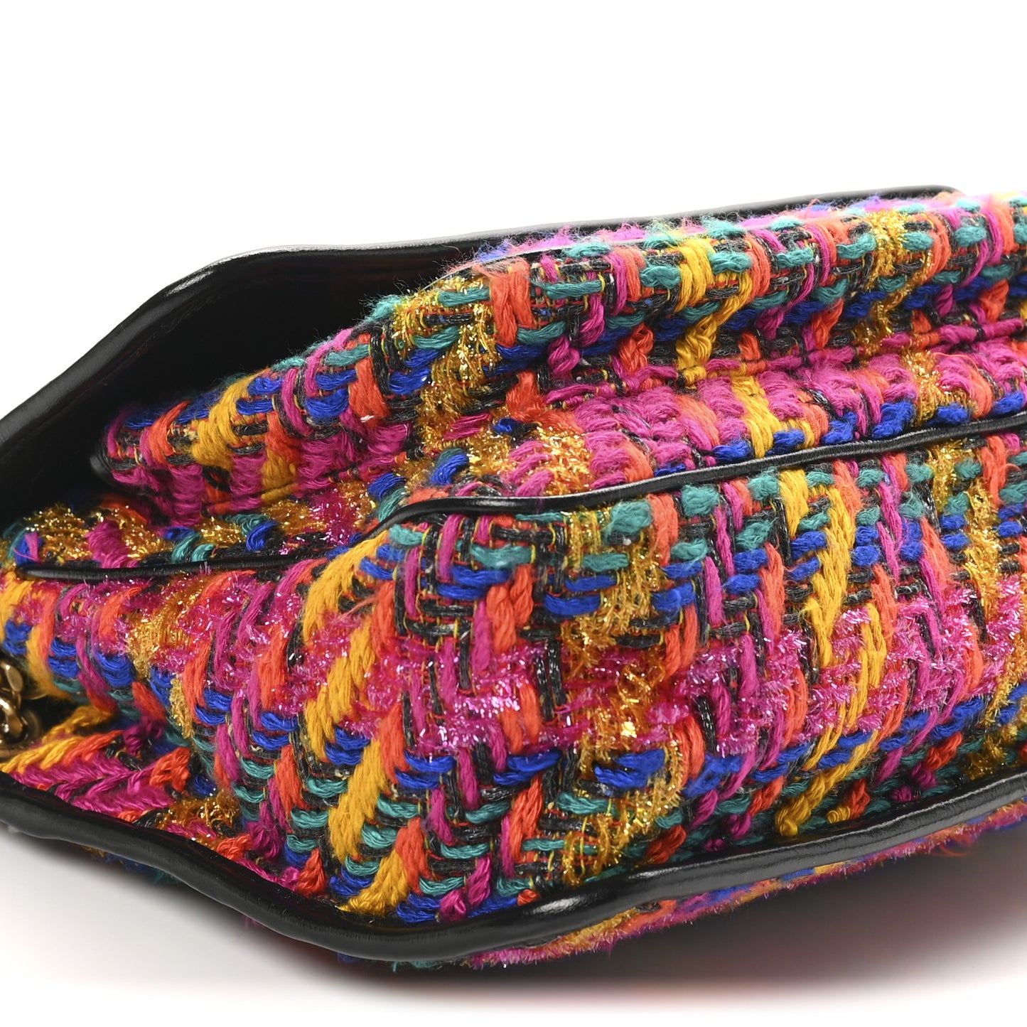Tweed Calfskin Matelasse Monogram Medium Niki Chain Satchel Multicolor