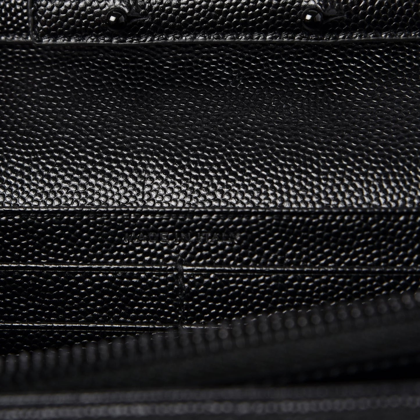 Grain De Poudre Matelasse Chevron Monogram Chain Wallet Black