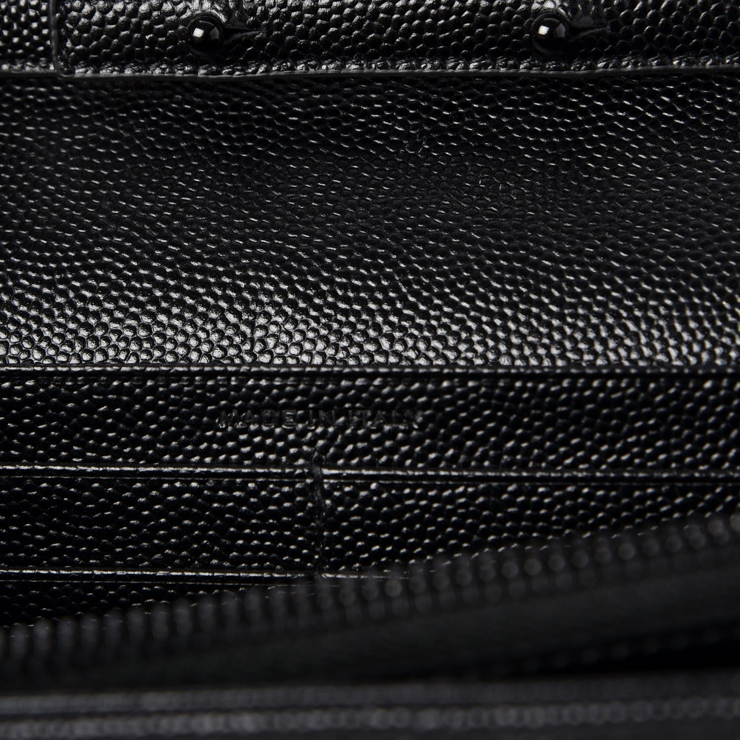 Saint Laurent Grain De Poudre Matelasse Chevron Monogram Chain Wallet Black 7 of 8