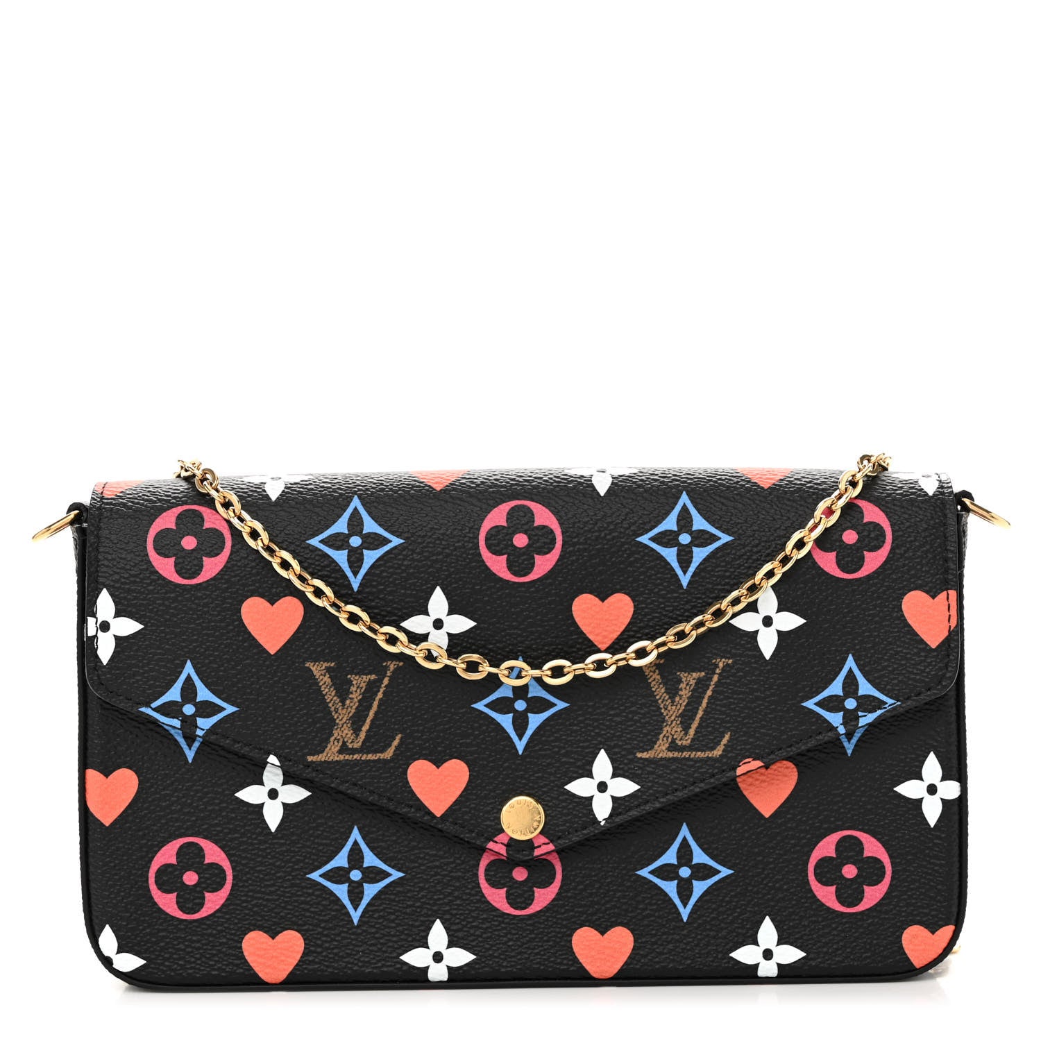 Louis Vuitton Game On Felicie Chain Wallet Black 3 of 10