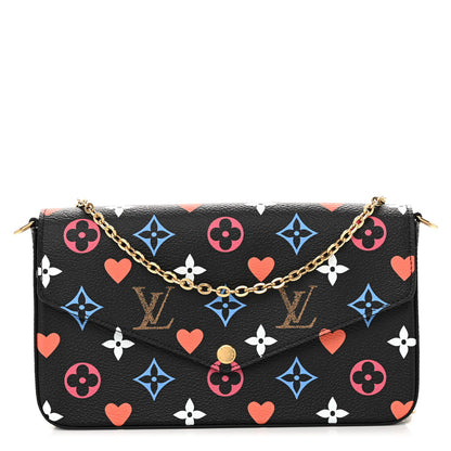Louis Vuitton Game On Felicie Chain Wallet Black 3 of 10