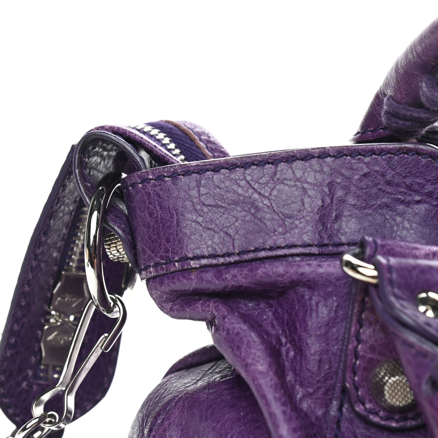 Agneau Giant 12 Silver Hardware Town Dark Violet