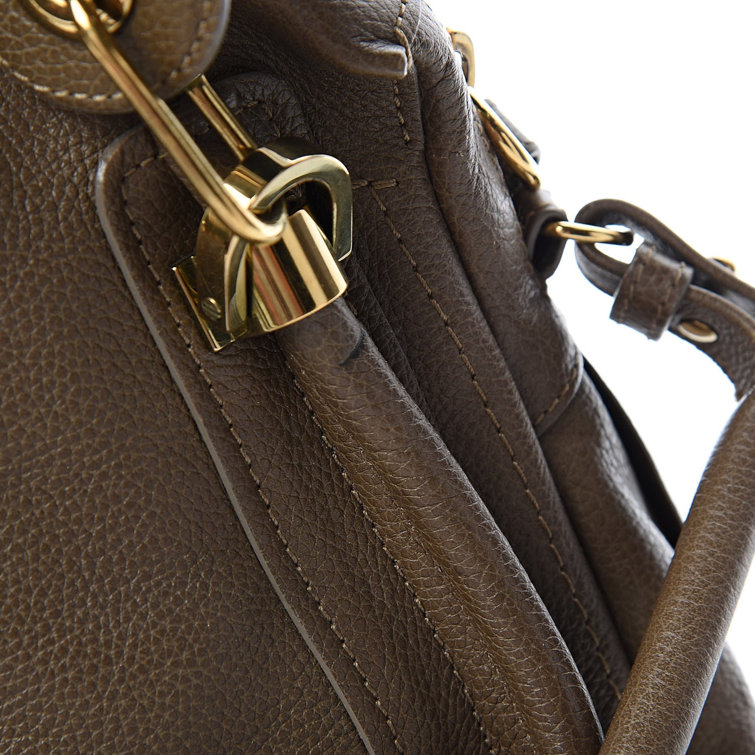 Chloe Calfskin Small Paraty Barbour Khaki 11 of 12