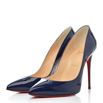 Christian Louboutin Patent Pigalle Follies 100 Pumps 38 China Blue 3 of 10