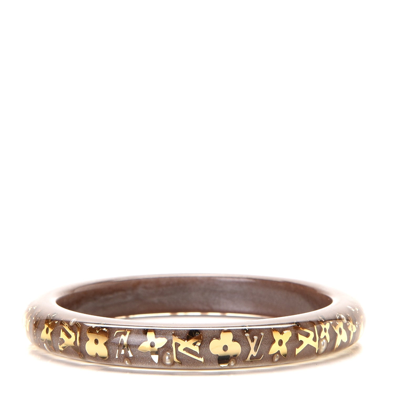 Louis Vuitton Resin Swarovski Medium Inclusion Bracelet PM Marron 1 of 4