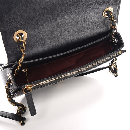 Chanel Shiny Calfskin Goatskin Quilted Medium Coco Curve Messenger Flap Black 6 of 8