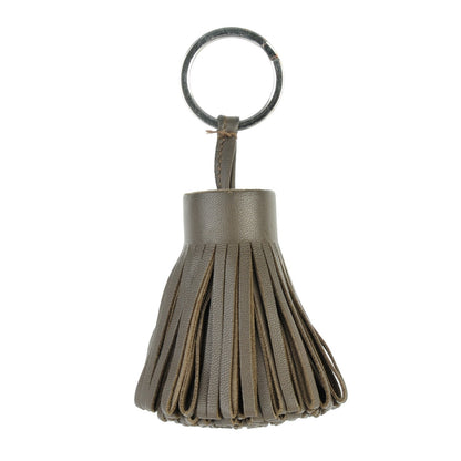 Hermes Lambskin Carmen Tassel Key Holder Etoupe 1 of 3