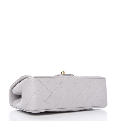 Chanel Lambskin Quilted Mini Top Handle Rectangular Flap Grey 4 of 11