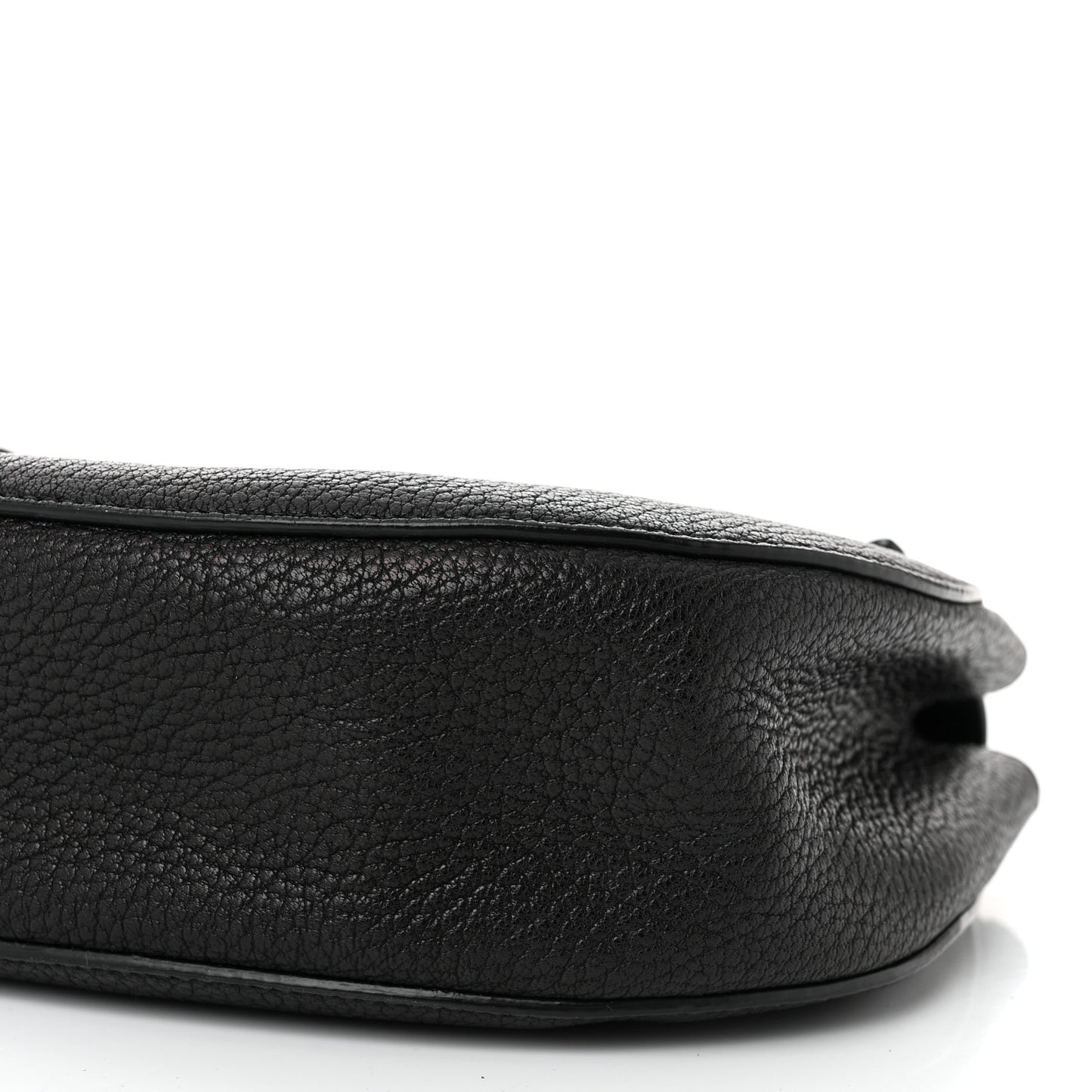 Grained Lambskin Drew Shoulder Bag Black