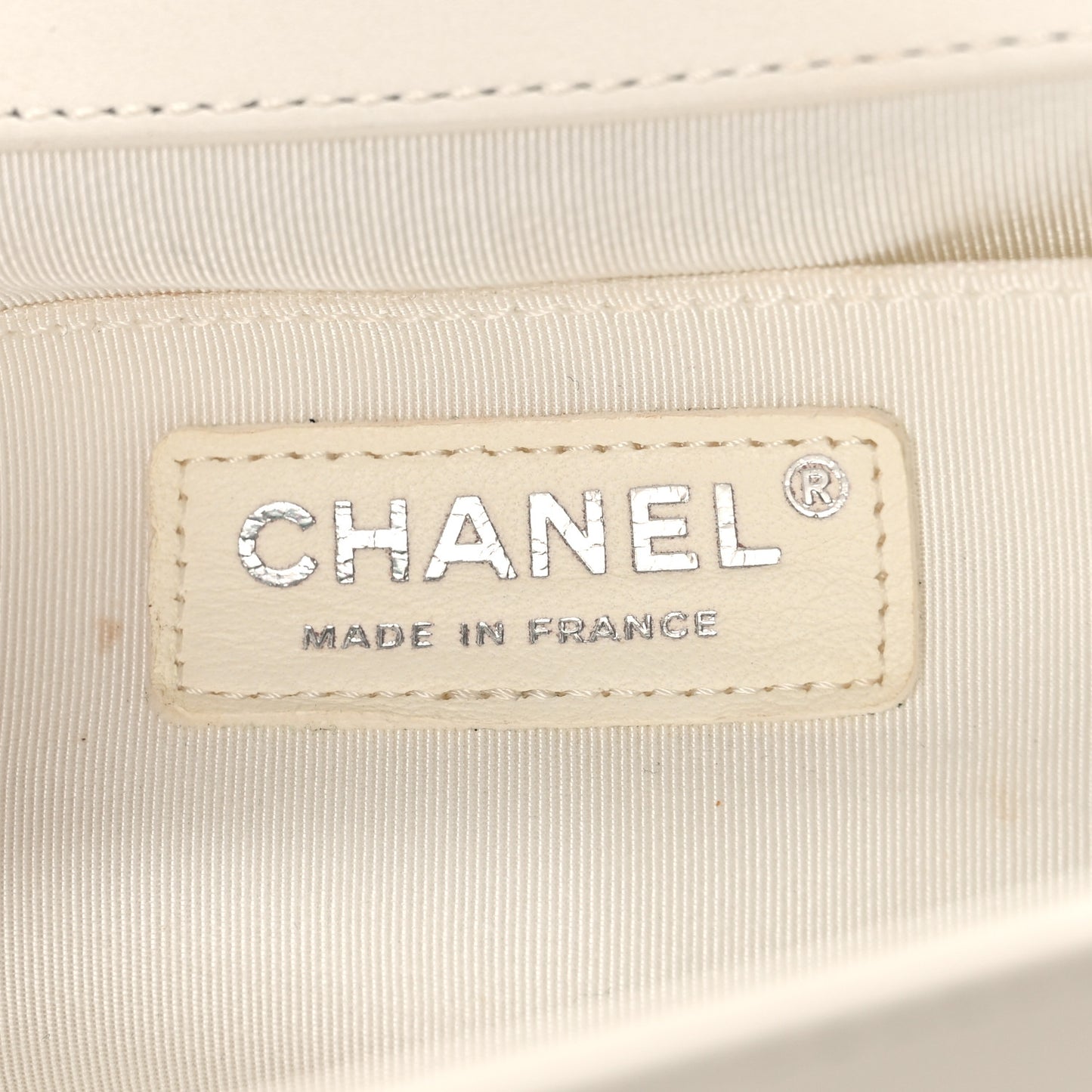 Calfskin Quilted Medium Boy Flap White