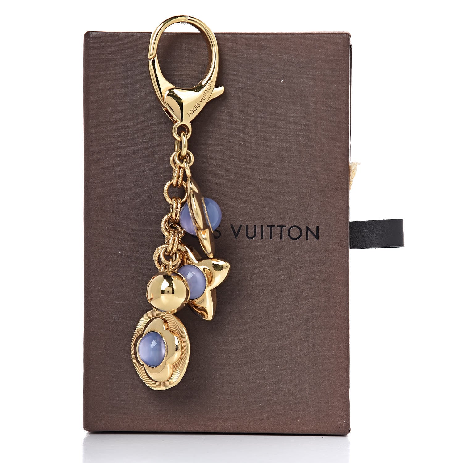 Louis Vuitton Tresor Bag Charm Purple Gold 3 of 3
