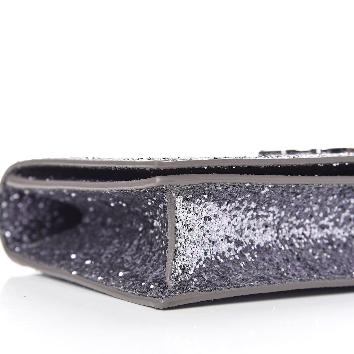 Glitter Classic Kate Monogram Clutch Sunset Grey