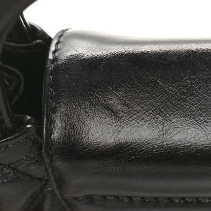Chanel Shiny Aged Calfskin Quilted Nano Kelly Shopper Black 12 of 16