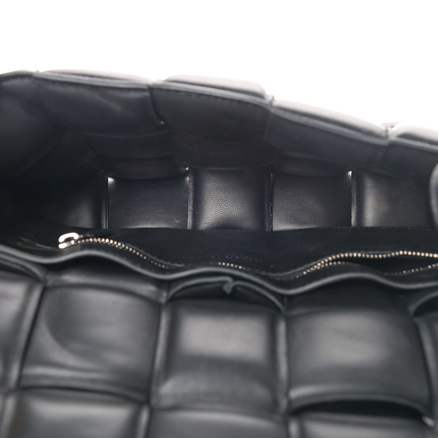 Paper Calfskin Maxi Intreccio Padded Cassette Crossbody Bag Black