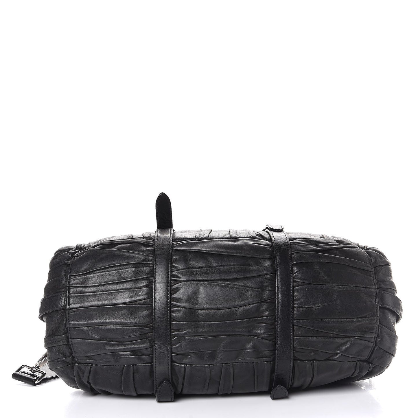 Nappa Gaufre Shopping Satchel Black
