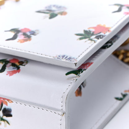 Saint Laurent Calfskin Prairie Flower Printed Small Classic Monogram Kate Satchel White 8 of 14