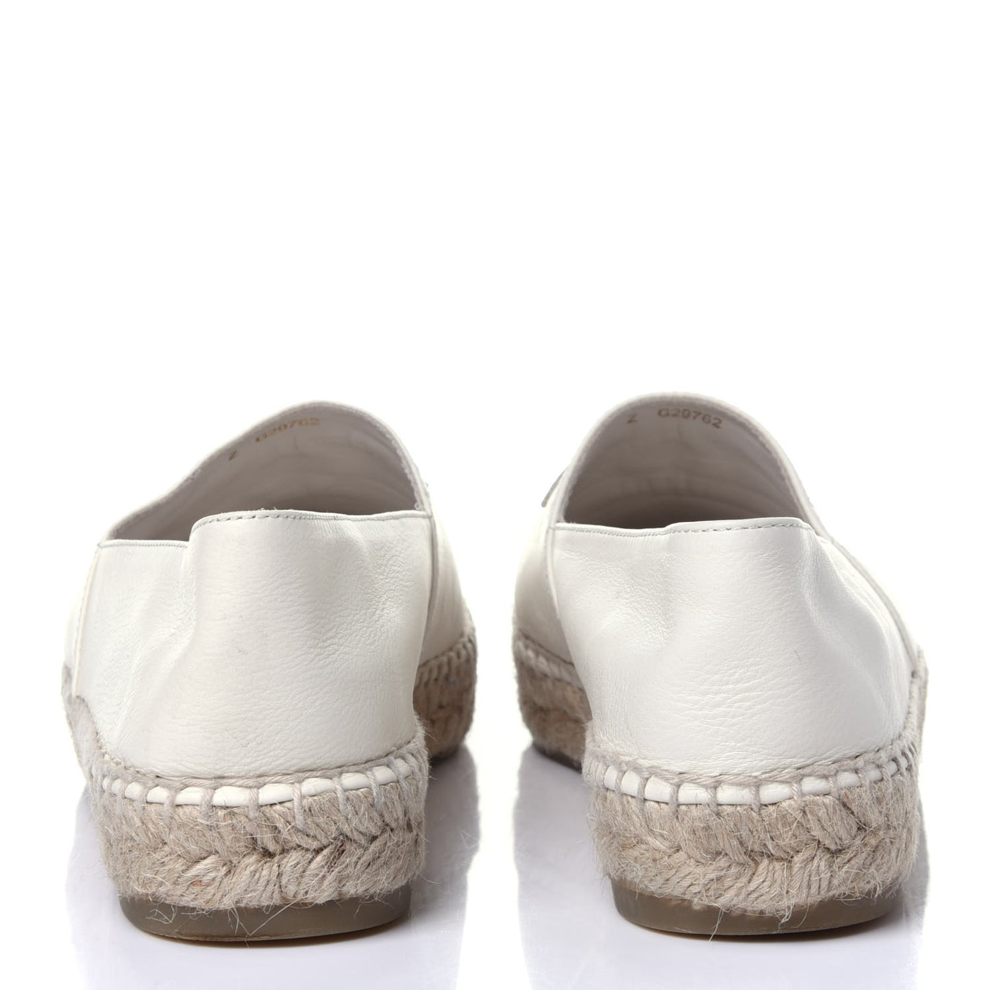 Calfskin CC Espadrilles 38 Ivory