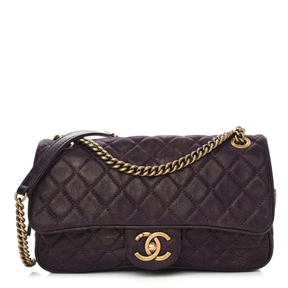 Chanel Iridescent Calfskin Quilted Small Shiva Flap Purple 1 of 11