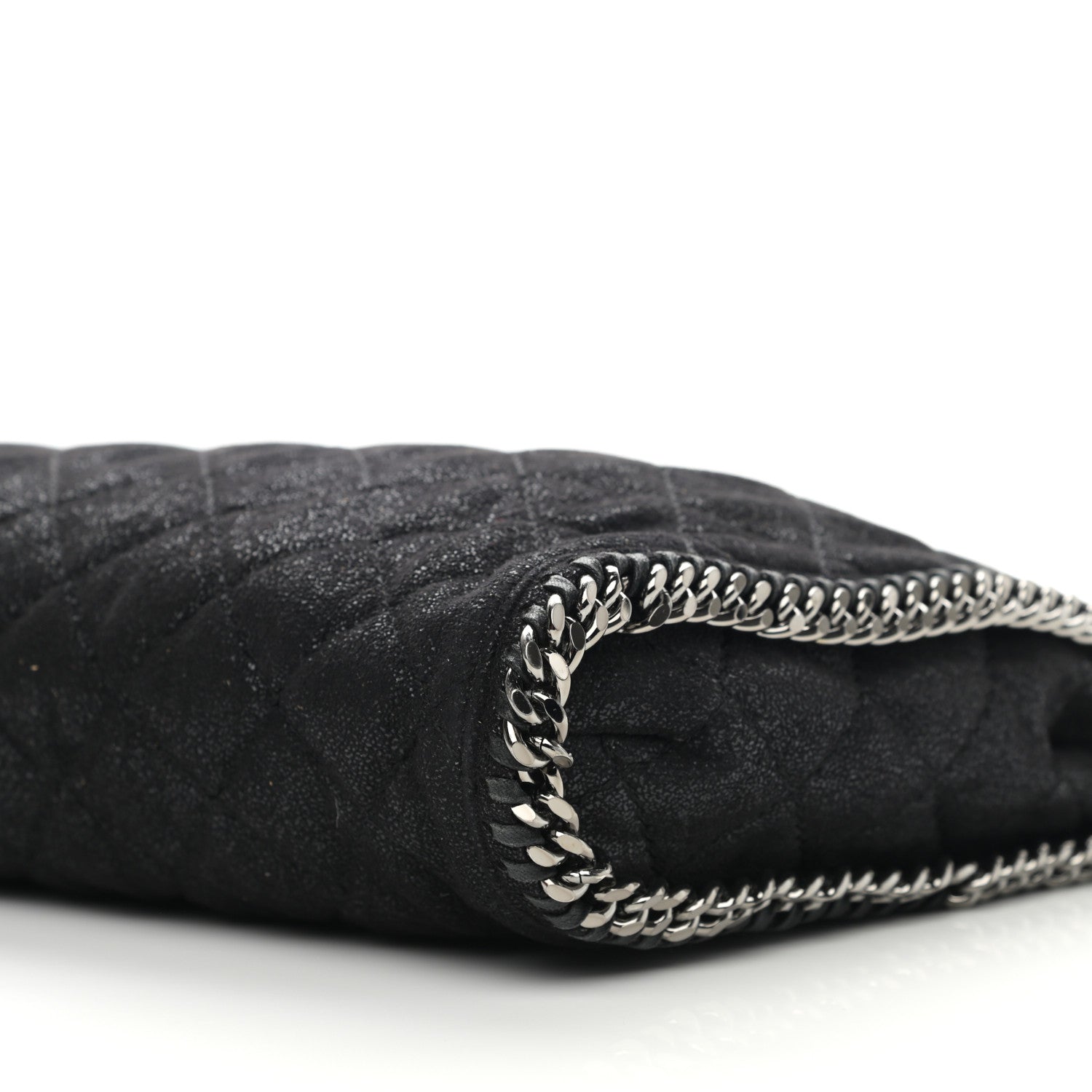 Stella McCartney Shaggy Deer Quilted Falabella Fold Over Tote Black 9 of 11
