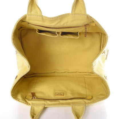 Prada Canvas Canapa Logo Tote Yellow 5 of 13