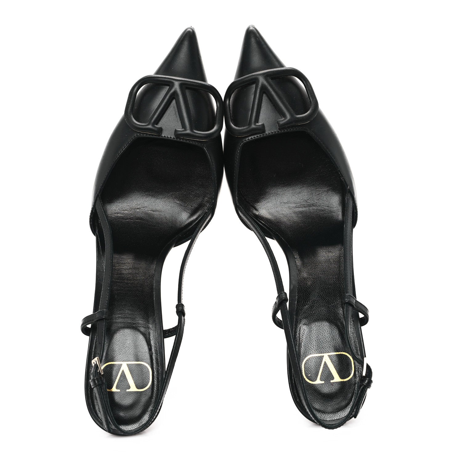 Valentino Garavani Calfskin Tonal Vlogo Slingback 80mm Pumps 38 Black 2 of 10