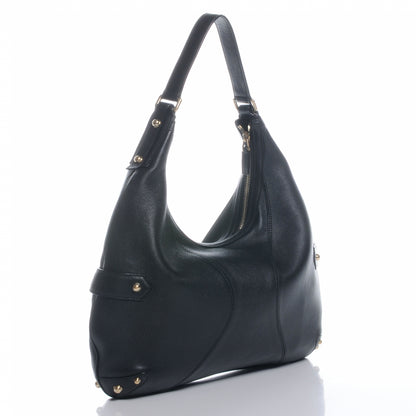 Gucci Leather Large Horsebit Chain Hobo Black 3 of 7