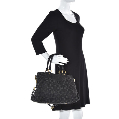 Louis Vuitton Denim Neo Cabby MM Black 2 of 12