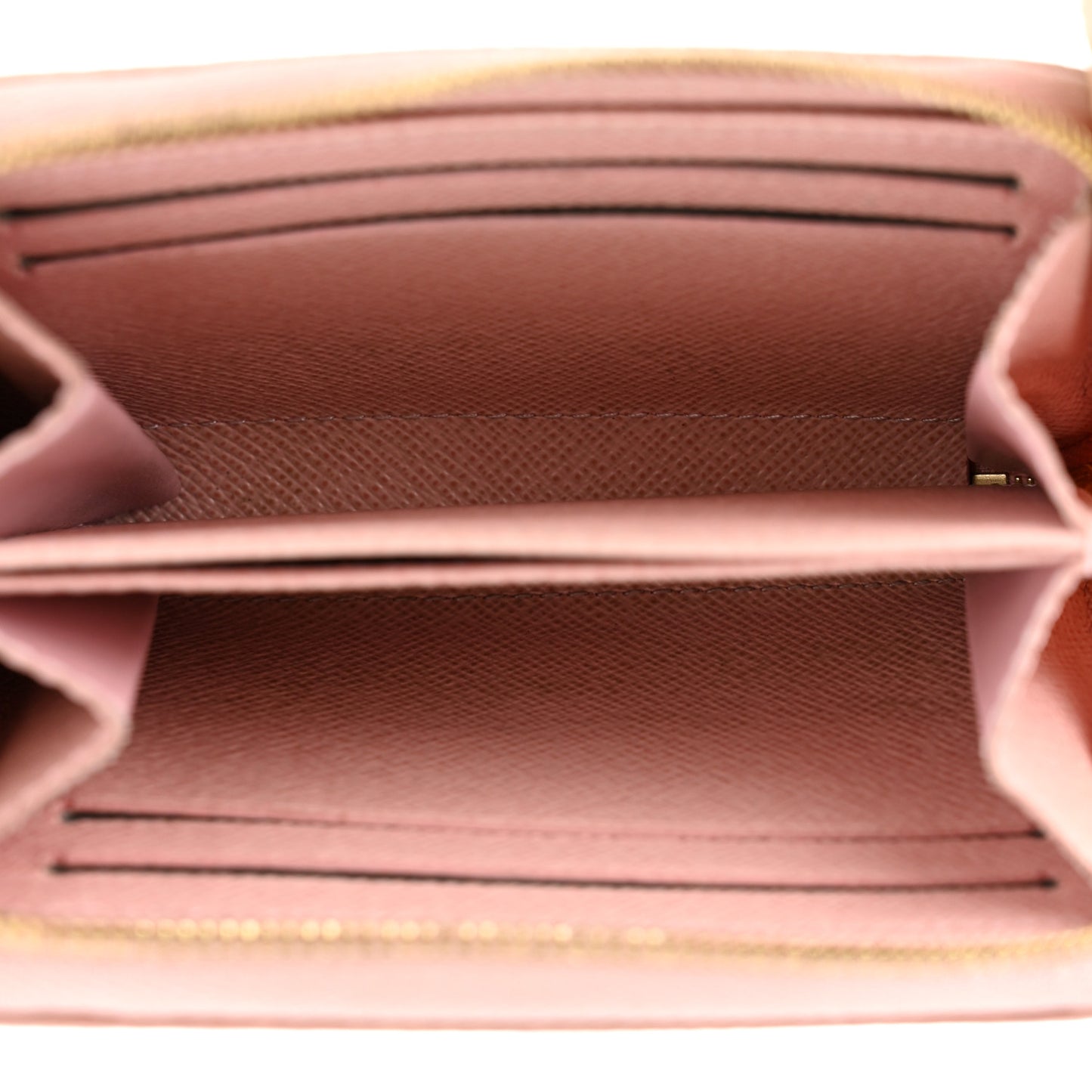 Damier Azur Zippy Coin Purse Rose Ballerine