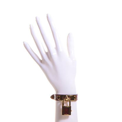 Hermes Stainless Steel Chevre de Coromandel 20mm Kelly Cadena Quartz Watch Rouge H 2 of 6