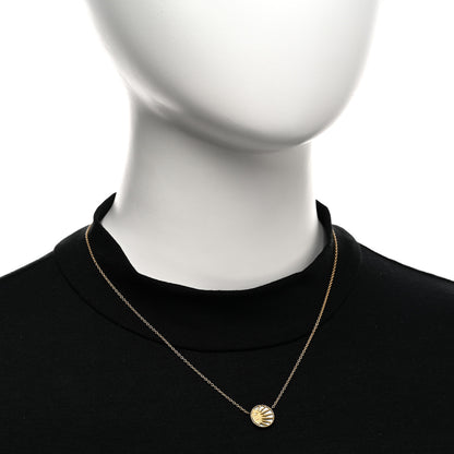 Christian Dior 18K Yellow Gold Diamond Black Onyx Mother of Pearl Rose Celeste Pendant Necklace 2 of 7