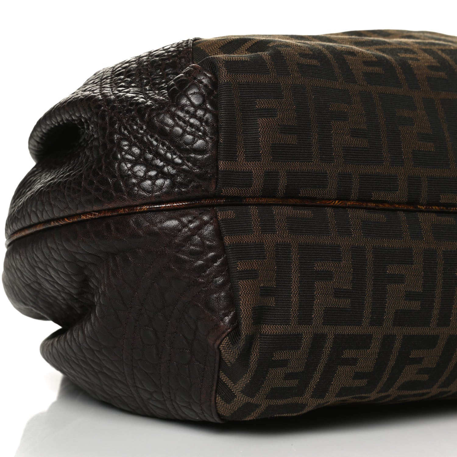 Fendi Zucca Nappa Nuvolata Vitello Tortuga Spy Tobacco Moro 10 of 17