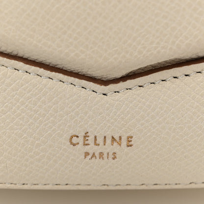 Celine Grained Calfskin Medium Trotteur White 6 of 10