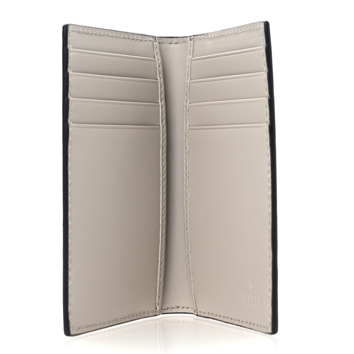 Guccissima Mirror Effect Card Holder Silver