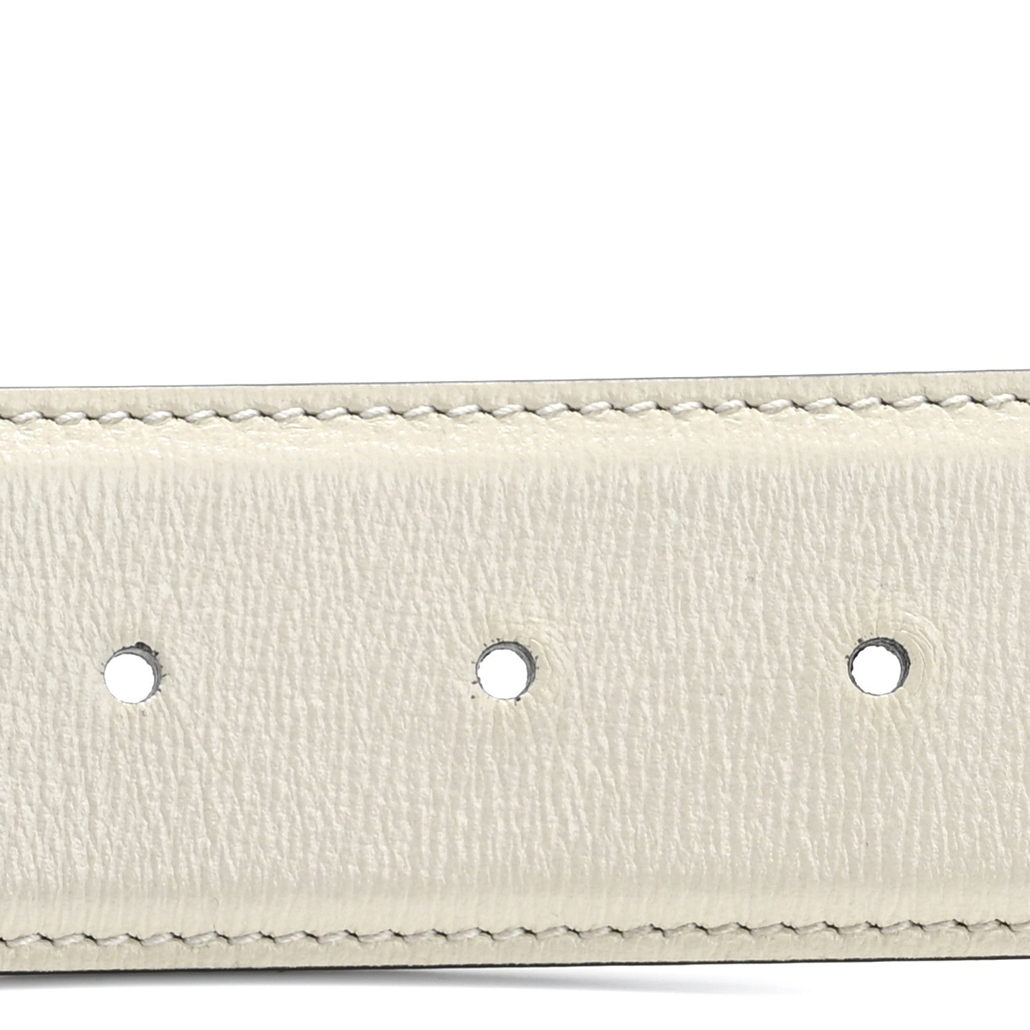 Gucci Azalea Calfskin Enamel Monochrome Double G 40mm Belt 85 34 Mystic White 3 of 8