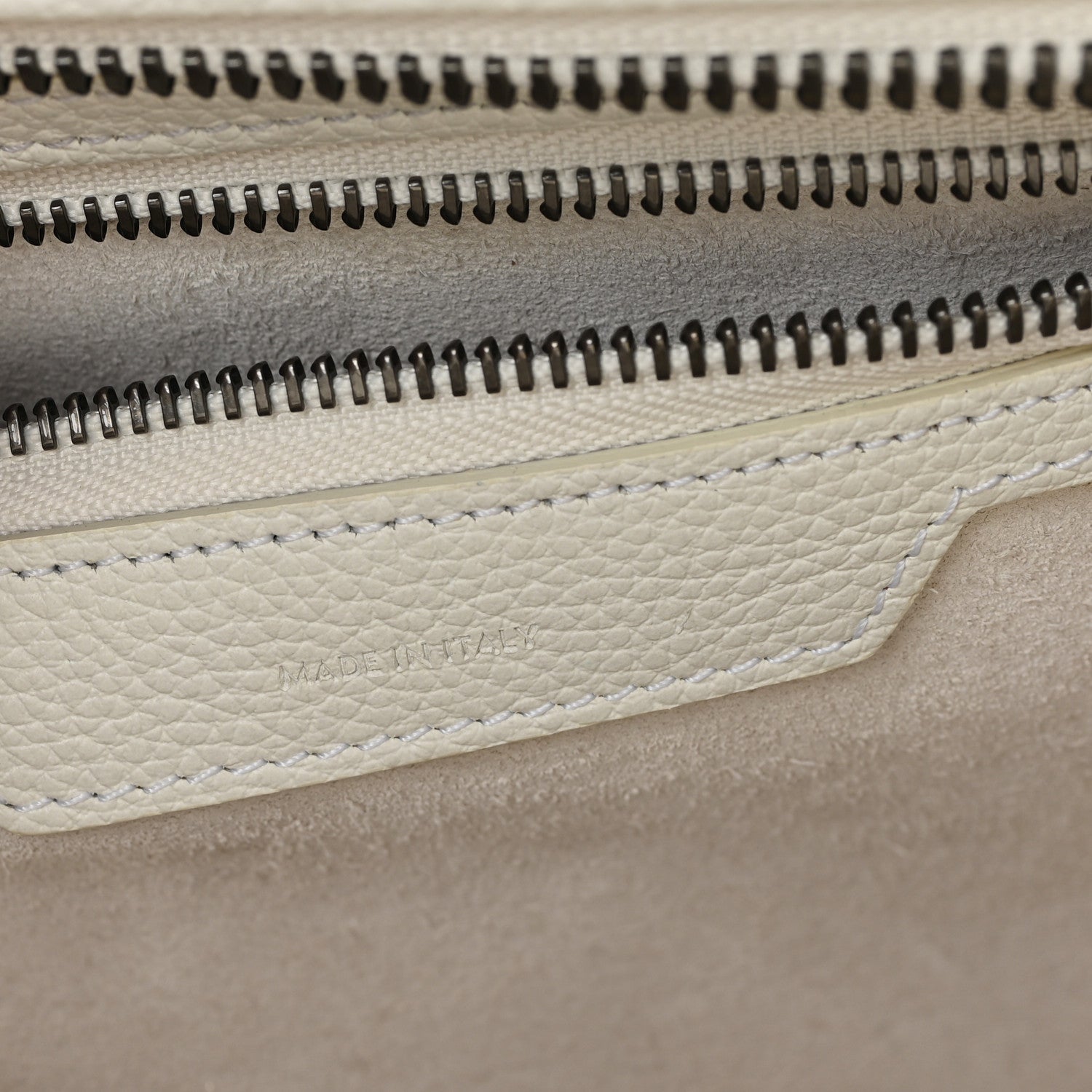 Celine Drummed Calfskin Micro Luggage White 6 of 10