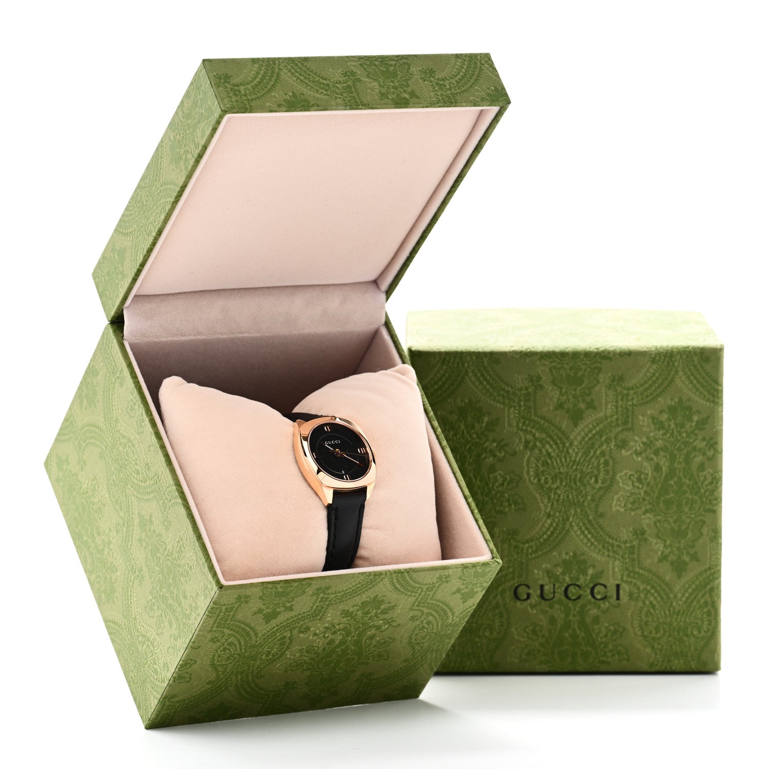 Gucci Stainless Steel Calfskin 29mm GG2570 Quartz Watch Black 5 of 5