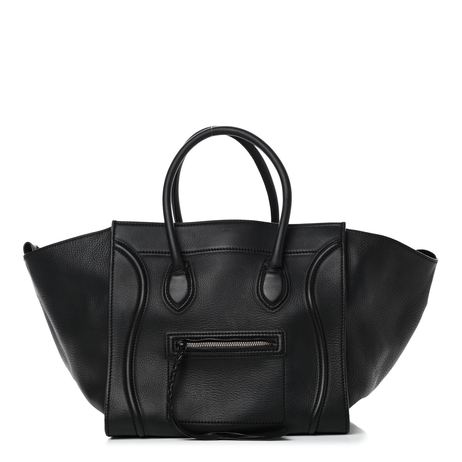 Celine Grained Calfskin Medium Phantom Luggage Black 1 of 4