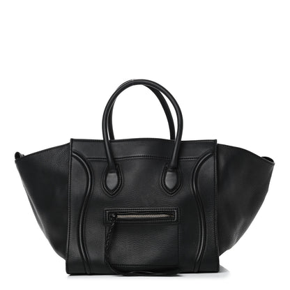 Celine Grained Calfskin Medium Phantom Luggage Black 1 of 4