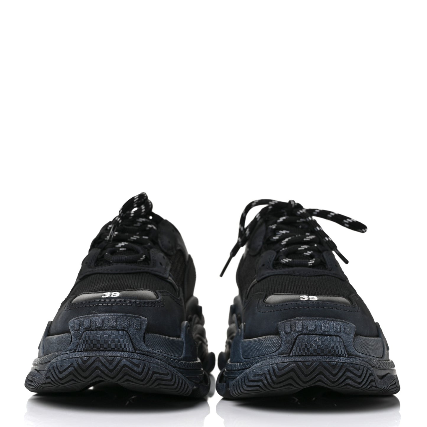 Fabric Mesh Womens Triple S Sneakers 39 Black