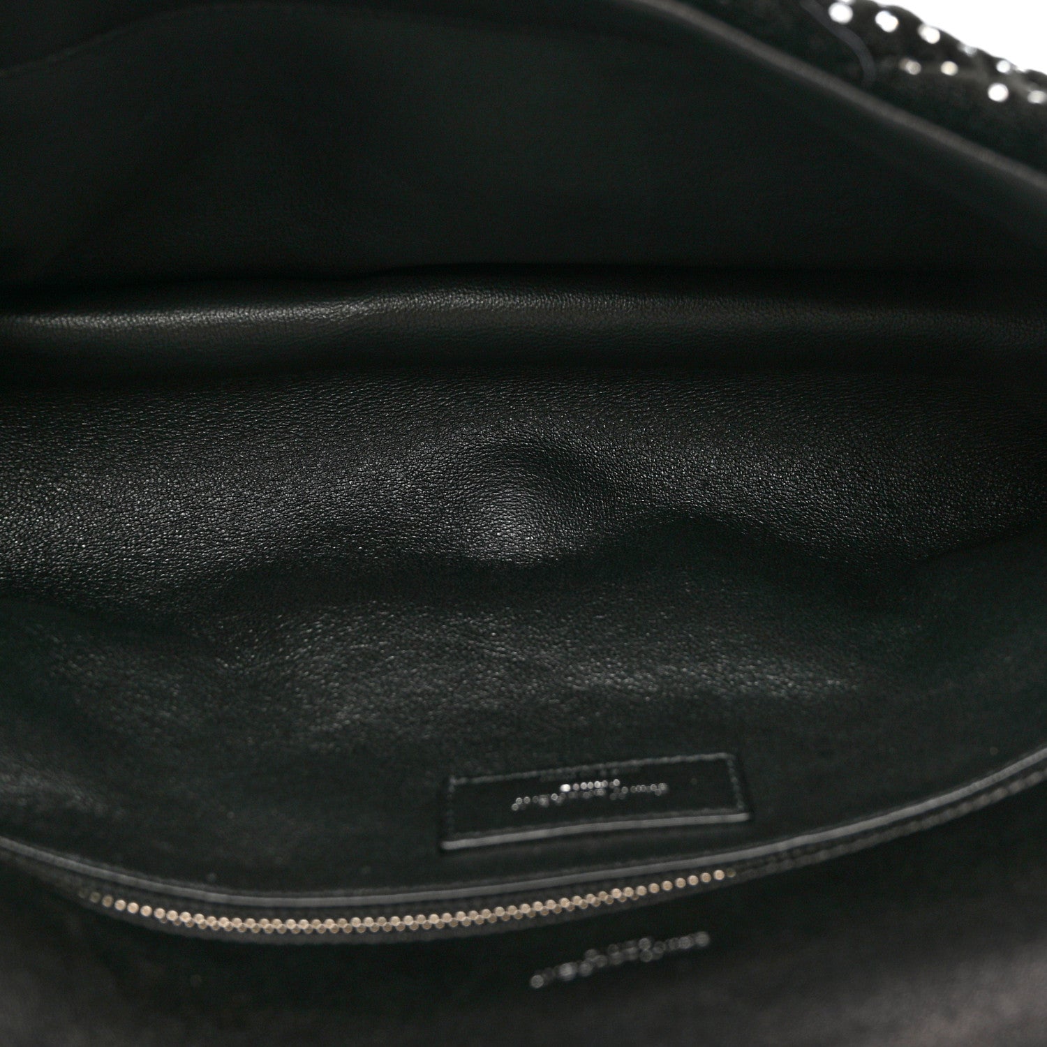 Saint Laurent Velvet Lambskin Quilted Rhinestone Sade Puffer Envelope Clutch Black 5 of 7