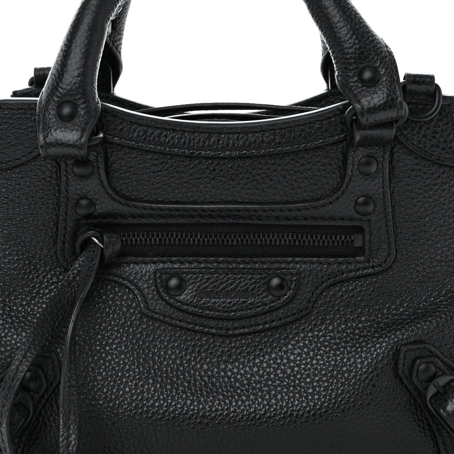 Grained Calfskin Neo Classic Black Hardware Mini City Black