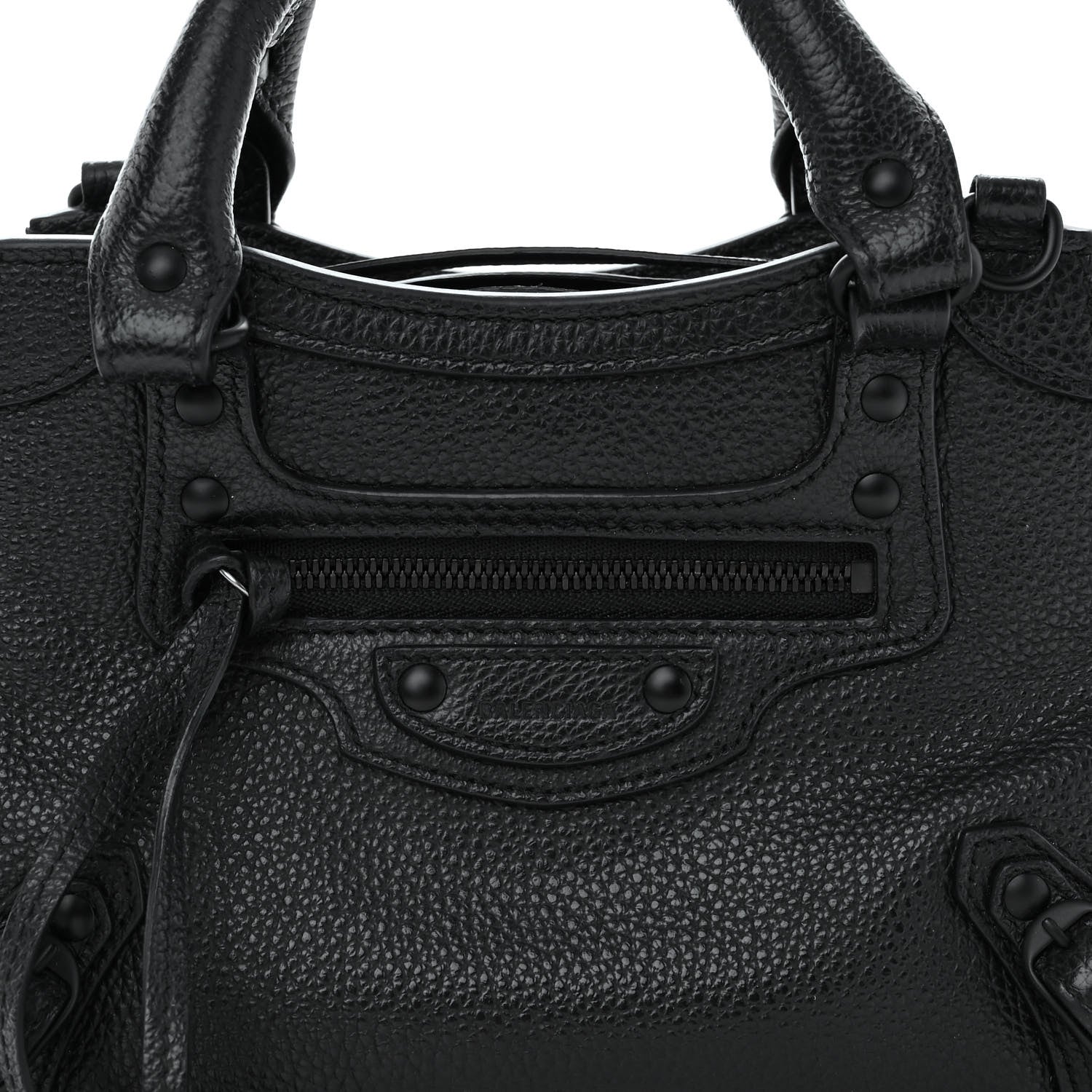Balenciaga Grained Calfskin Neo Classic Black Hardware Mini City Black 7 of 12