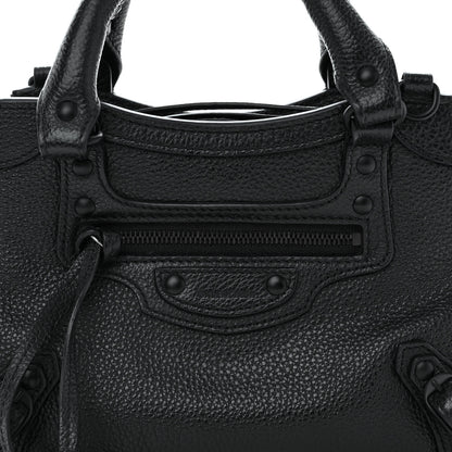 Balenciaga Grained Calfskin Neo Classic Black Hardware Mini City Black 7 of 12