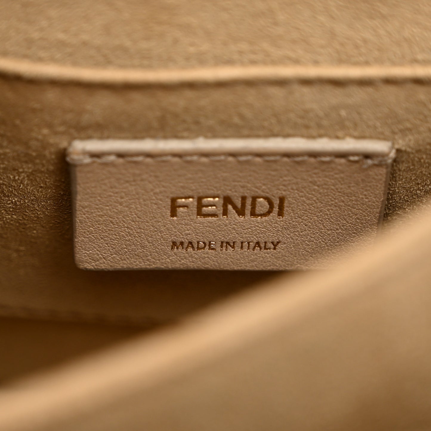 Vitello Liberty Bi-Color FF 1974 Embossed Small Kan U Shoulder Bag Maya Black