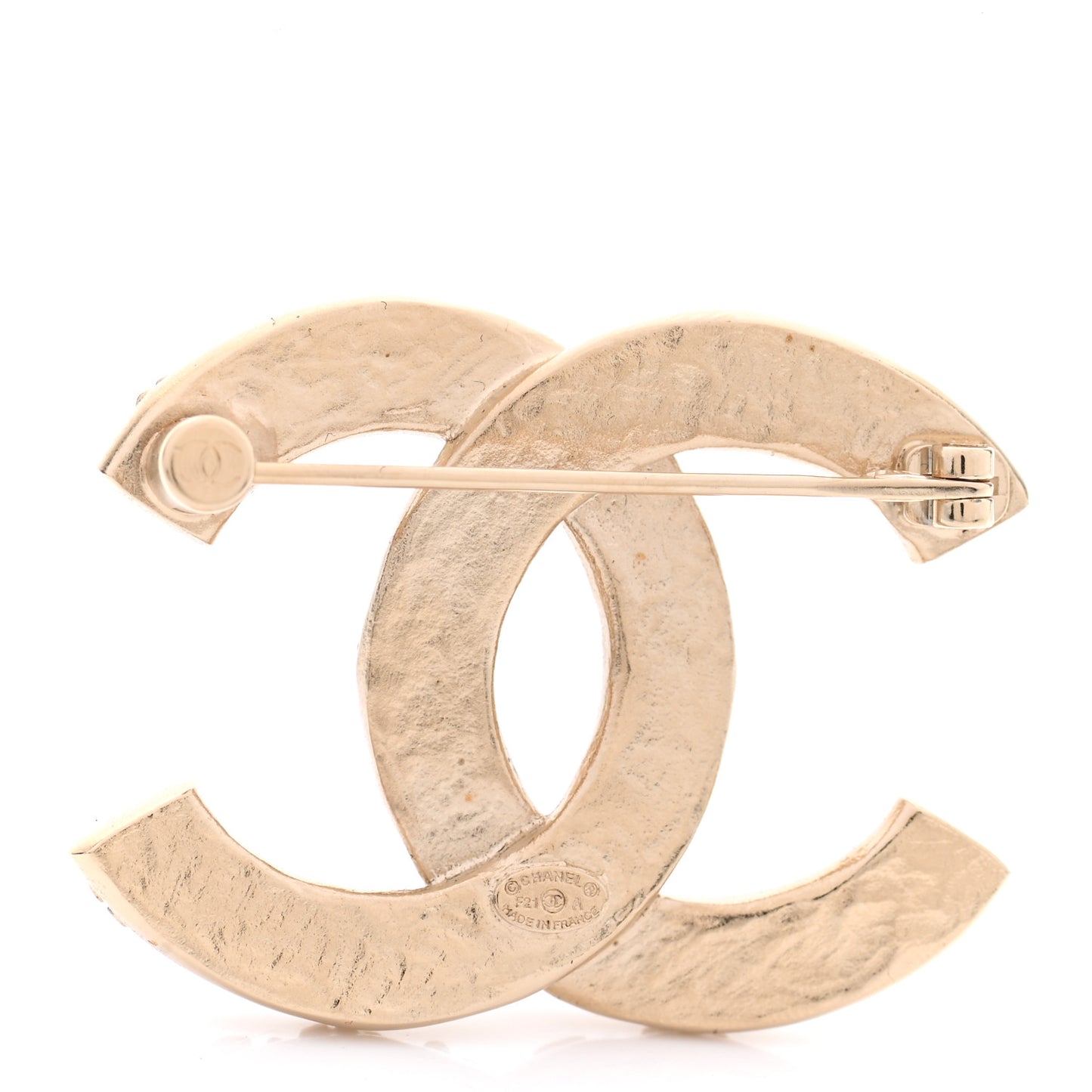 CC Logo Brooch Gold